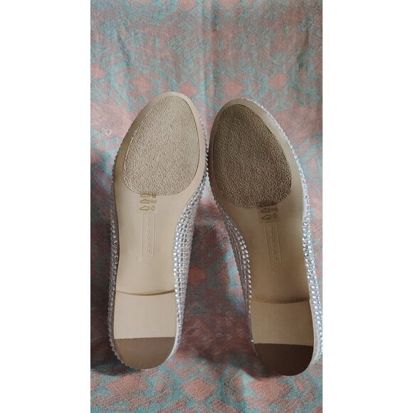 Steven by Steve Madden Women's Grey Rhinestone Studded Loafers Size 9M - Picture 6 of 8